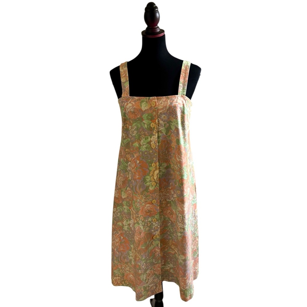 Vintage Floral Sleeveless Dress